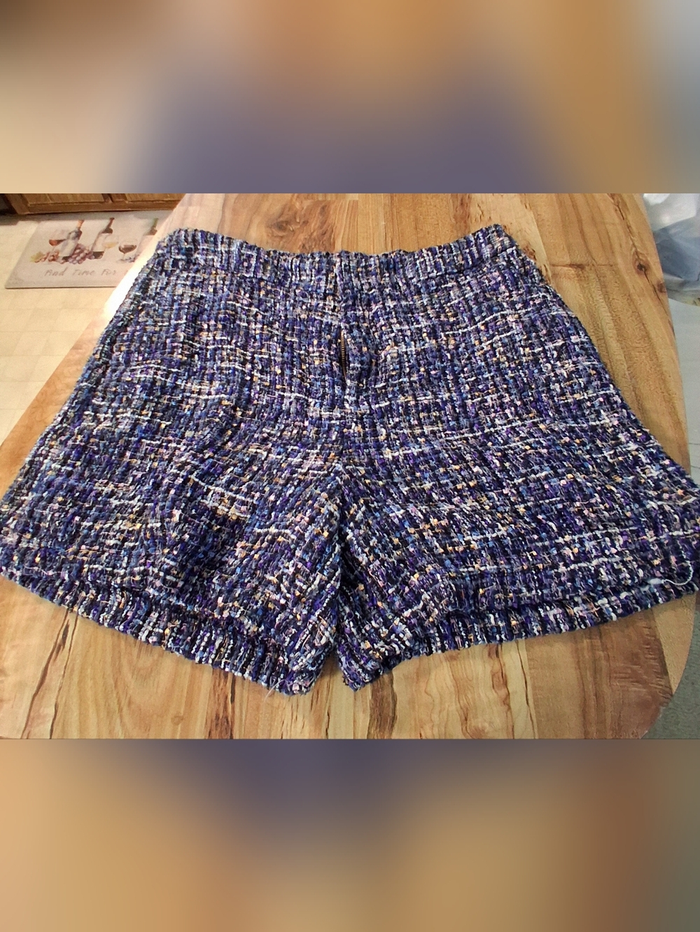 Charter Club Purple Tweed-Style Women's Bermuda Shorts